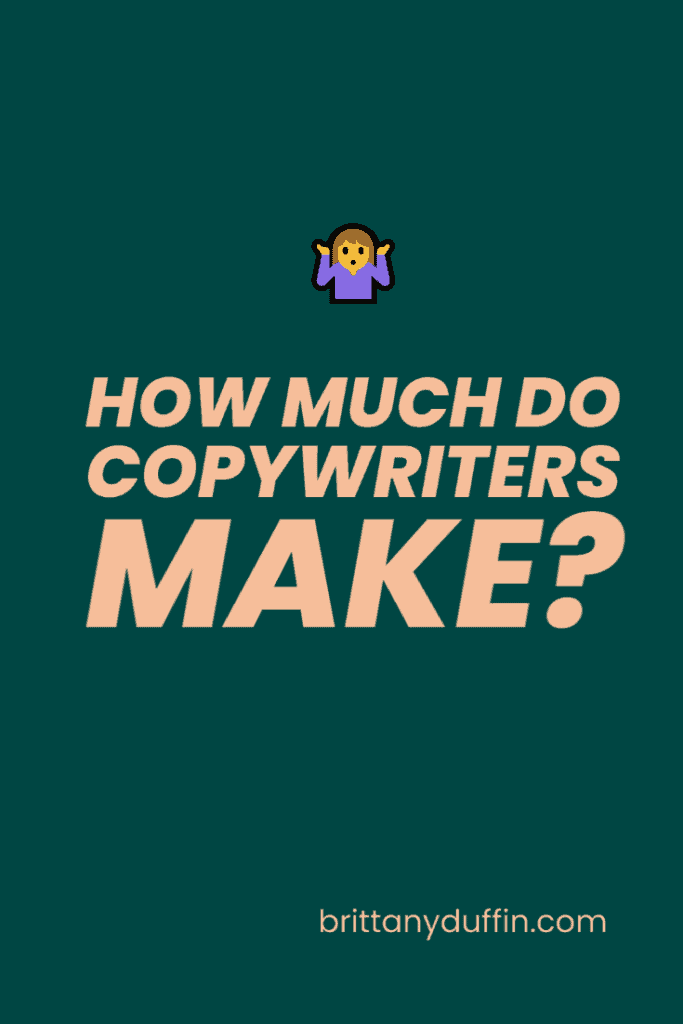 Graphic asking, How much do copywriters make?