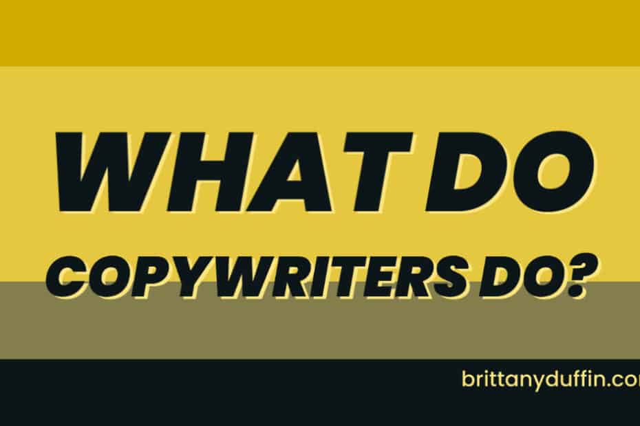 What does a copywriter do?